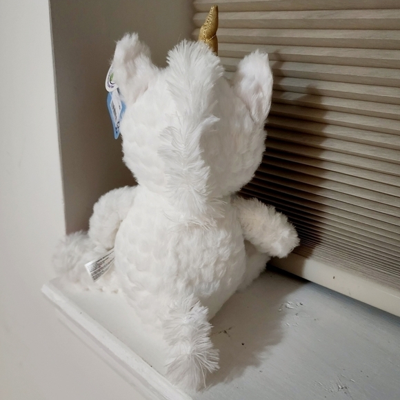 NWT Spark Create Imagine Unicorn Plush Stuffed Animal Rattle Crinkle Ears White - Picture 3 of 12